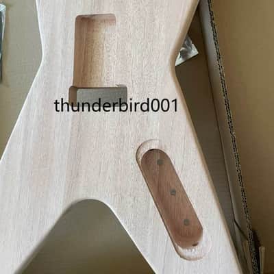 Left Handed ML Style Guitar DIY Project, Mahogany Body and Neck, Rosewood Fingerboard image 2