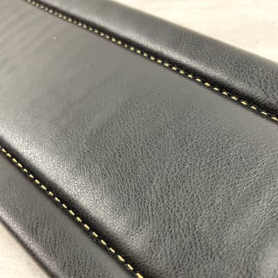 Walker and Williams C-22 Premium Black Signature Grain Leather 3" Wide Double Padded Guitar Strap For Acoustic, Electric, And Bass Guitars image 14