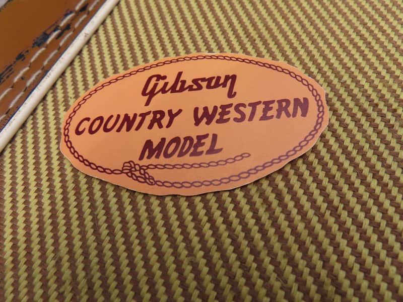 GIBSON 1960's COUNTRY WESTERN ACOUSTIC INSIDE LABEL GUMMED BACK NOS not REPRO!