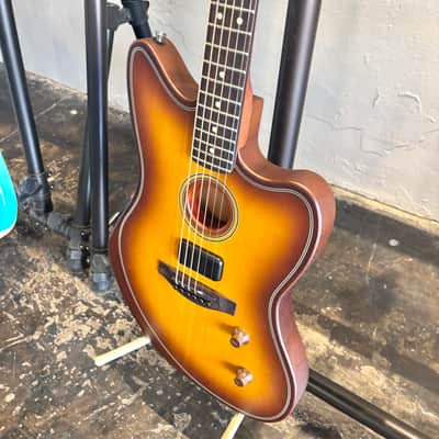 Fender Acoustasonic Standard Jazzmaster - Honey Burst - Sounds Great! image 4