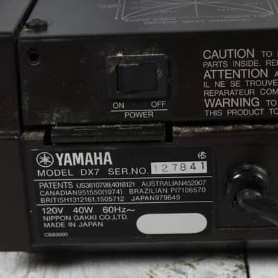 Yamaha Vintage 1980s DX7 Digital Synthesizer 61 Key Keyboard with Case & Manuals image 15