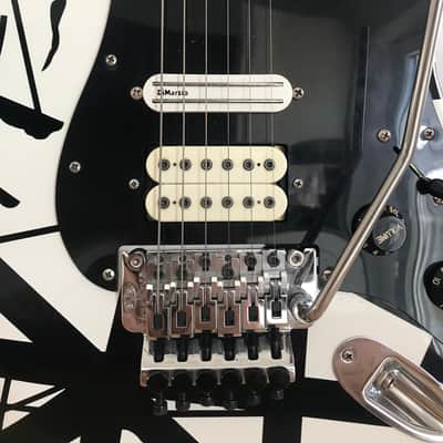 EVH Striped Series White with Black Stripes image 9