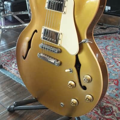 2013 Gibson ES-335 Memphis Gold Top w Dot Inlays image 3