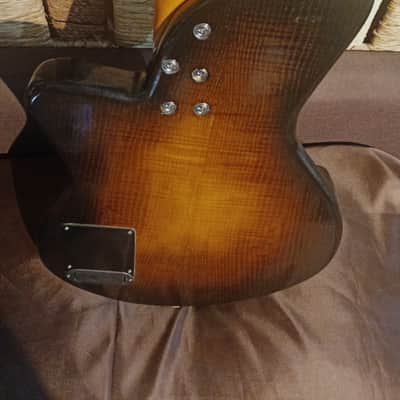 -PeaceQ- Custom Acoustic Electric Bass, 2 piezo + Bartolini HB, Sunburst -2023- image 7