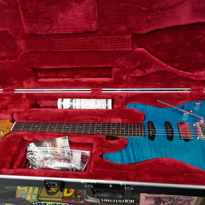 Ibanez Signature MMN1 Martin Miller - Transparent Aqua Blue 6-String w/ Case 2023 image 12