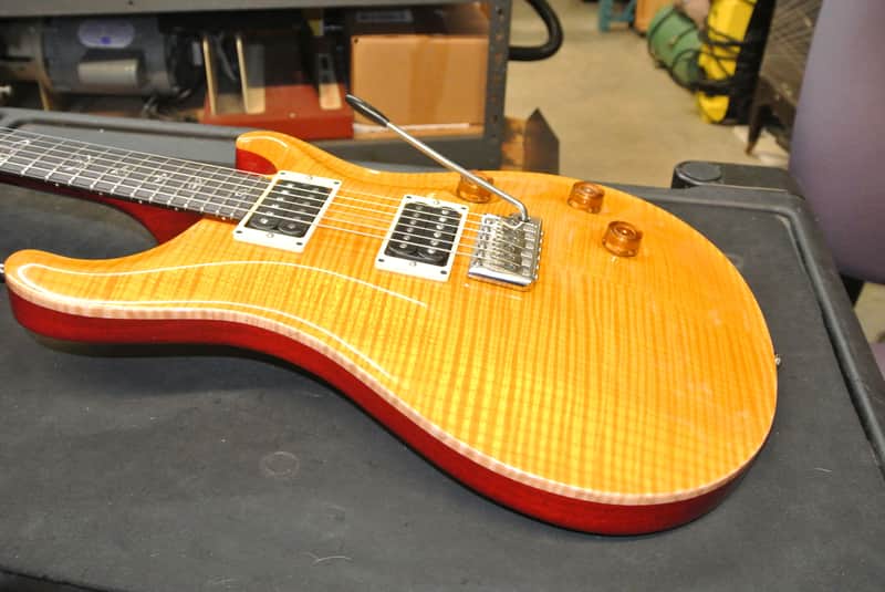 prs custom 24 10 top vintage yellow hollow birds 2008 | Reverb The