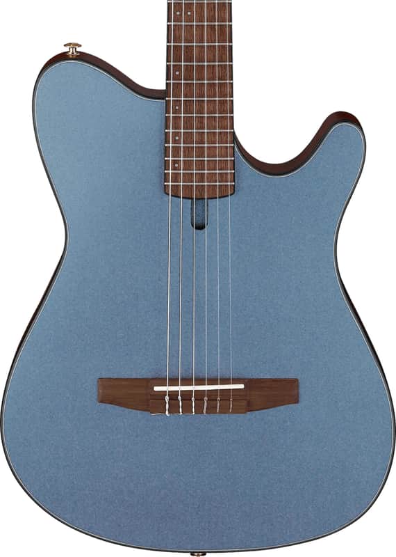 Ibanez FRH10N Thinline Acoustic-Electric Classical Guitar, Solid Spruce Top, Indigo Blue Metallic image 1