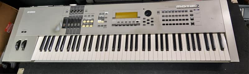 Yamaha Motif 7 Production Synthesizer 2000s - Gray image 1