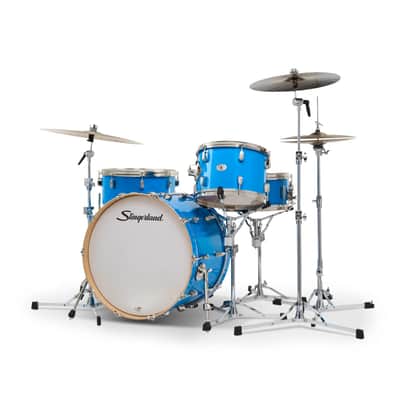 Slingerland Studio King 4pc Drum Set 22/13/16/14 Lunar Blue imagen 2