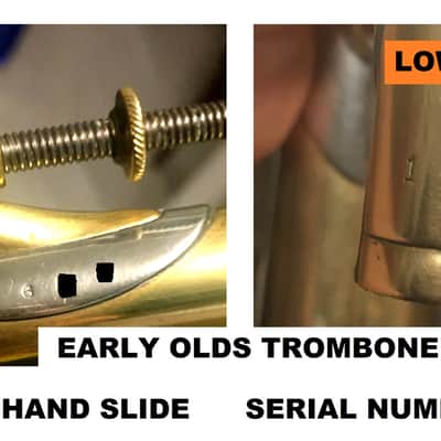 HISTORIC 1920 F.E. OLDS TROMBONE FAMOUSLY OWNED: " THE HARMONIAN " USED IN 1920-30'S BEN SELVEN ORCHESTRA EXCELLENT TECH. SERVICED W/ORG. CASE / ELKHORN MPC image 9