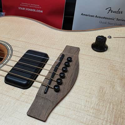 Fender American Acoustasonic Jazzmaster BRAND NEW Natural Mahogany Sitka Spruce Top Semi-Hollow Body USA Fishman Piezo Tim Shaw Shawbucker Humbucker Pickup Acoustic-Electric Guitar image 5