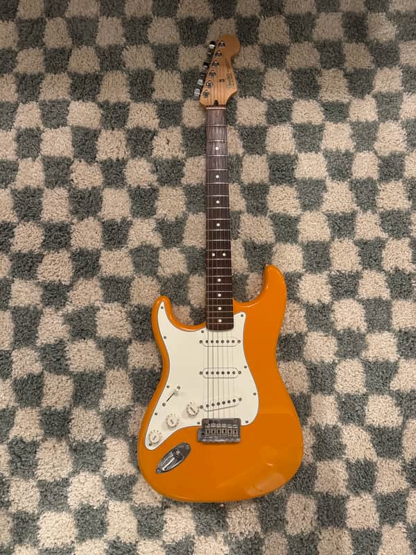 Upside Down Fender Stratocaster Capri Orange Rosewood Neck image 1