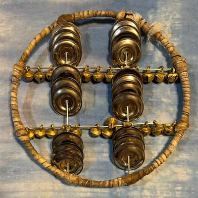 Circular TWO SOUND Sistrum! Stainless Steel Jingles vs. Gunghroo Bells, LOUD Version 001631 image 2