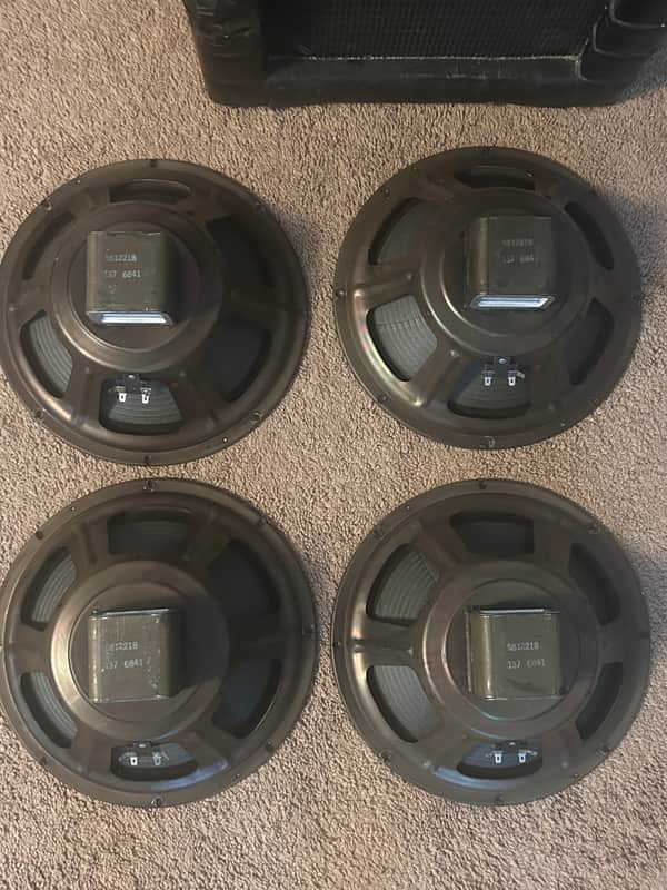 4 matching 1968 CTS 12” 8 ohm 25 watt speakers 1968 - Brown image 1