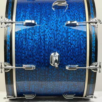 Leedy 20/13/16/18" Vintage 60's Drum Set - Blue Agate Partial Rewrap image 17