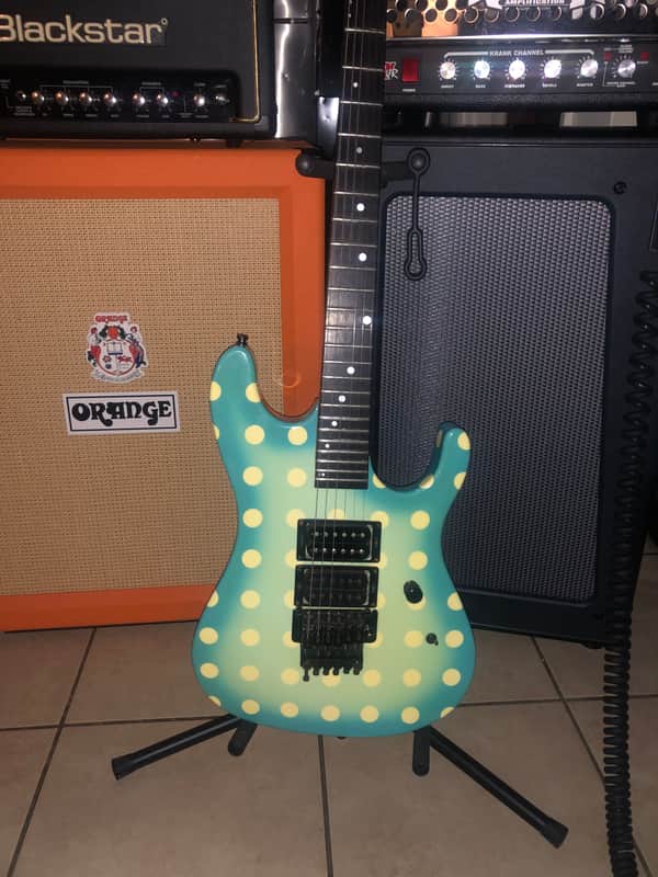 Kramer Vintage Nightswan 1988-89 - Light Blue Polka Dot image 1
