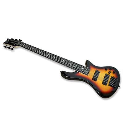 6 String Electric Bass Bolt_On Maple Neck,Poplar Body Sunburst image 4