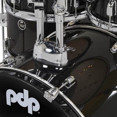 Pacific Drums Center Stage Complete Drumkit, 5 Drum Set, Iridescent Black Sparkle, 7x10, 8x12, 12x14 Floor, 14x20 Kick, 5x14 Snare (PDCE2015KTIB) image 2