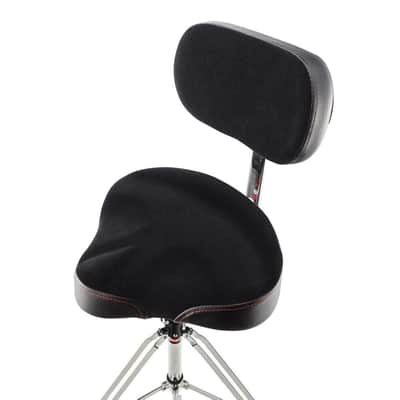 Gibraltar Drum Throne with Adjustable Height Motorcycle Seat & Backrest, Double-Braced Drum Stool, Comfortable Supportive Cushion for Drummers, Studio or Stage Use (9608MB) image 4