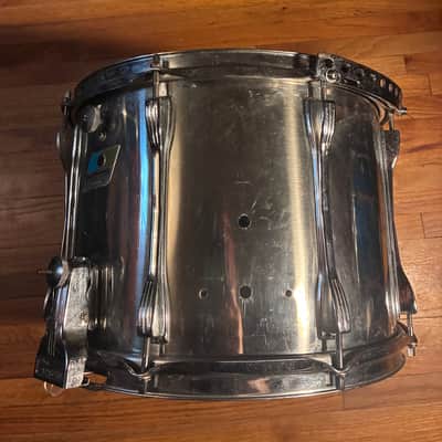Ludwig 14x10 Stainless Steel Marching Snare Drum 1970s - Steel image 12