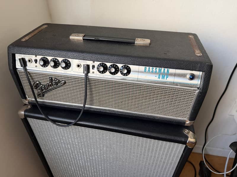 Fender Bassman "Drip Edge" 2-Channel 50-Watt Guitar Amp Head 1968 - 1969 - Silverface image 1