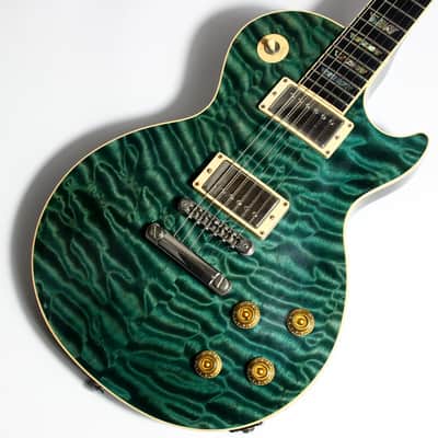 2004 Gibson Custom Shop Les Paul Elegant INSANE QUILT TOP! Peacock Green, Abalone Inlays, Ebony Board! image 1