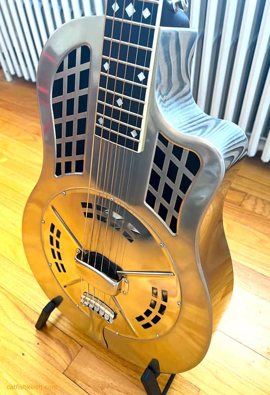 Reso Rocket Steel Cutaway Single Cone 2024 Rubbed Nickel - Discounted because of small dent on the side -IN STOCK NOW! image 1