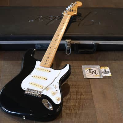 1984-1987 Fender Stratocaster Double-Cut Electric Guitar Black + OHSC image 1