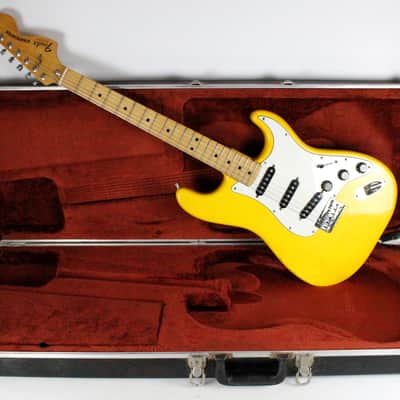 RARE 1981 Vintage Fender Stratocaster Hardtail ~Monaco Yellow~ Maple Neck STRAT +OHSC USA 1970s 1980s