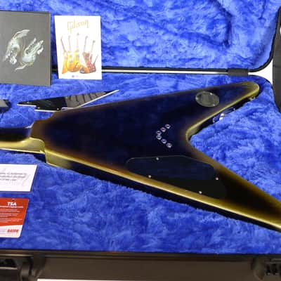 CASE QUEEN! Gibson Custom Shop Adam Jones Flying V Collector’s Edition Electric Guitar - Reverse Antique Silverburst Murphy Lab Aged image 6