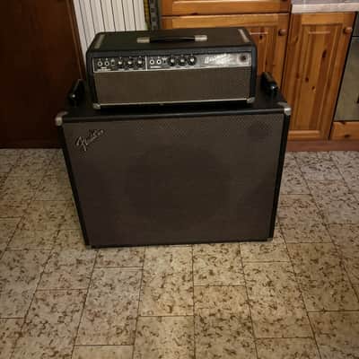 Vintage Fender Bassman Blackface Piggyback Head + Original 2x12 Cabinet image 1