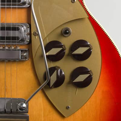 Rickenbacker  Model 375F Semi-Hollow Body Electric Guitar (1961), ser. #AH-580, black tolex hard shell case. image 16