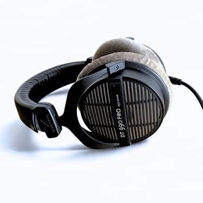 Beyerdynamic DT 990 Pro 250 Ohm Open-Back Over-Ear Monitoring Headphones 2010s - Black/Grey - Mint - Including Stand image 8