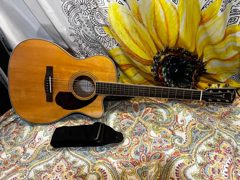 Fender Paramount PM-3 Standard Acoustic Electric Guitar w Strap image 1