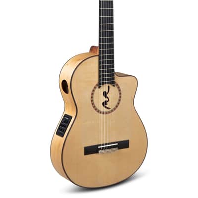Manuel Rodriguez Signature Legacy Maestro Flamenco FF Sabicas Boca Spruce/Cypress 4/4 Size Cutaway 6-String Classical Acoustic-Electric Guitar w/Luxury Case image 1