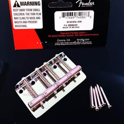 Genuine Fender Vintage Series American Jazz/Precision Bass Bridge - Chrome image 5