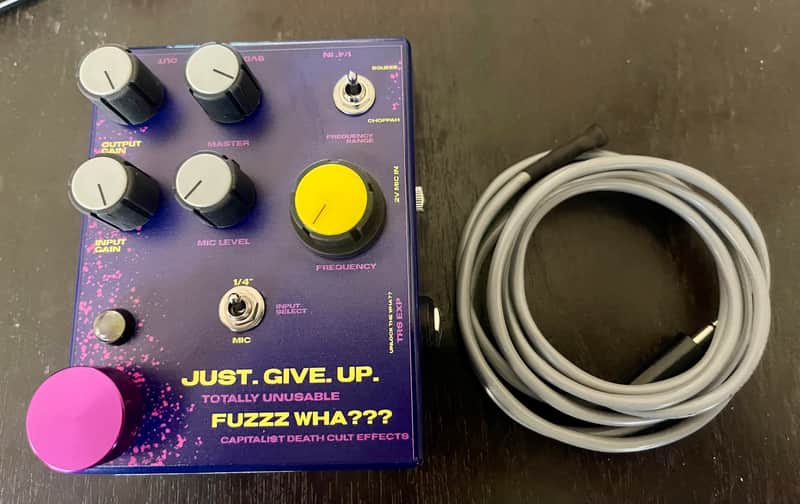 DIY Purple Business Card Ring Modulator Fuzz with condenser mic input image 1