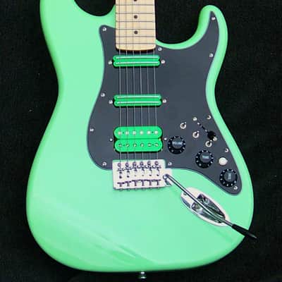 XX- Wide 2" Neck (51 mm)Sea Foam Green Grover 406C Locking Tuners Mahogany Strat 2025+ 3 Matching Humbucking Custom Pickups+Treble Bleed + 3 Coil Spit Toggles + Kill Switch + Leveled, Crowned and Polished Frets with Full Setup! image 2