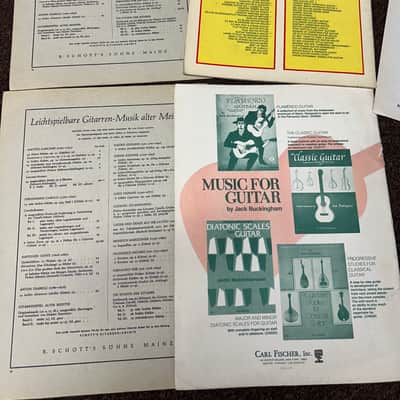 Used Vintage Retro Old Set of 14 different music books Classical/Solo Guitar image 5