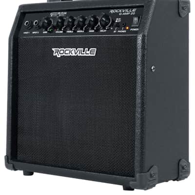 Rockville G-AMP 20 Watt Guitar Amplifier Combo Amp Bluetooth/Delay + Headphones image 11