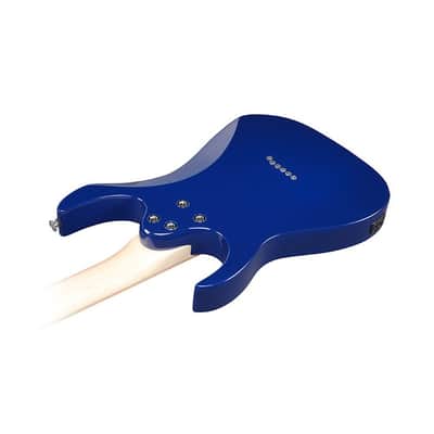 Ibanez GRGM 6-String Solid Body Electric Guitar, Right-Handed, Blue Burst Finish, Mini Size, 24 Frets image 7