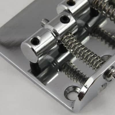 Chrome 4 String Bass Guitar Bridge for Precision & Jazz Bass style bass guitars image 6