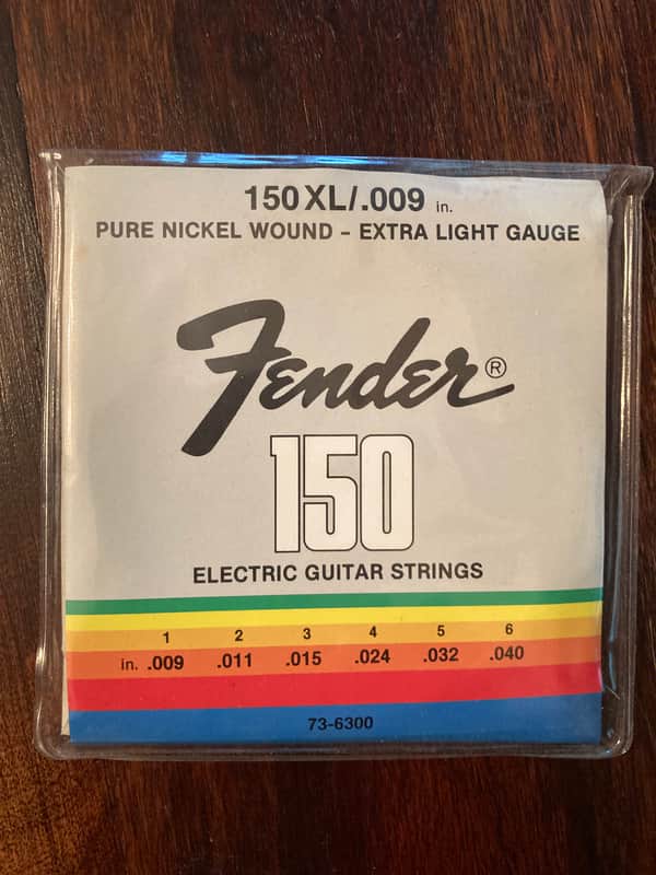 Vintage 1980s Fender 150 XL/.009 PURE NICKEL WOUND - EXTRA LIGHT GAUGE  150 ELECTRIC GUITAR STRINGS 1980s - Nickel image 1