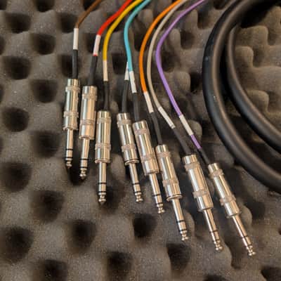 Hosa DTP-802 8-Channel DB25 to 1/4" TRS Male Cable Snake - 2m 2010s - Multi-Colored image 3