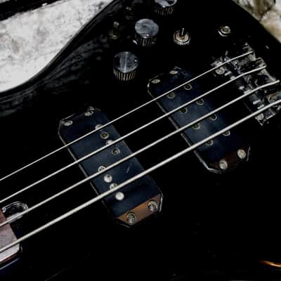 WESTONE X695BK SPECTRUM LX Bass  1986 Black.  BY MATSUMOKU.  TWO NECKS. Fretted & Fretless.  RARE. image 6