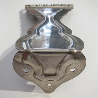 Kay Flat Top Guitar Tailpiece Authentic Vintage Part Circa-1950s-1960s-Chrome image 5