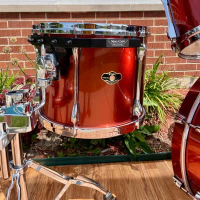 2007 Tama Superstar Drum Set Copper Mist Metallic 22/10/12/14/5.5x14 w/ Hardware image 7