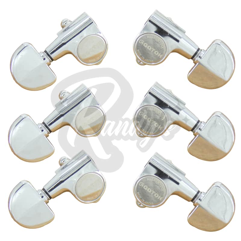 Gotoh SG301-20 Tuners w/ Kidney Buttons (L3+R3) - Fits Gibson® & Grover®-Chrome image 1