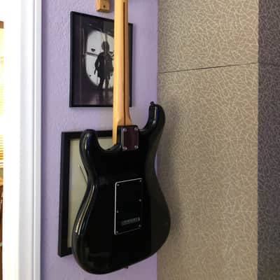 Vintage 1987 E Series Fender Squier MIJ Standard Stratocaster with System I Tremolo in Black image 4