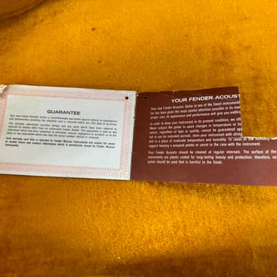 Fender Wildwood III With Warranty Card & Case Acoustic Late 60's image 18